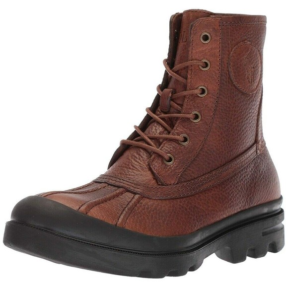 POLO RALPH LAUREN Udel Men\'s Size 7.5 Brown Leather Boots NEW main image 7